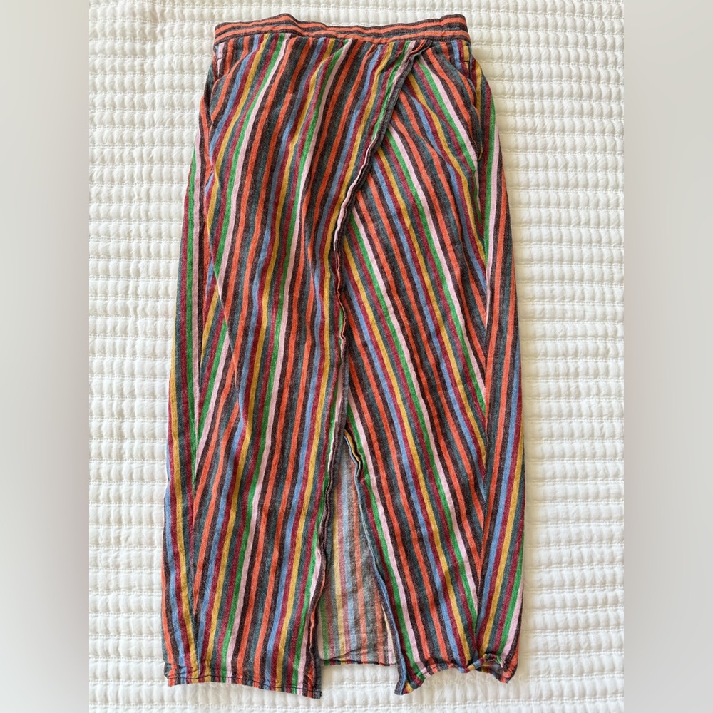 Madewell Multicolor Striped Midi Skirt